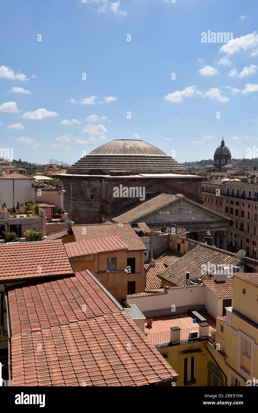 Rooftops e Pantheon, Roma, Italia Foto Stock