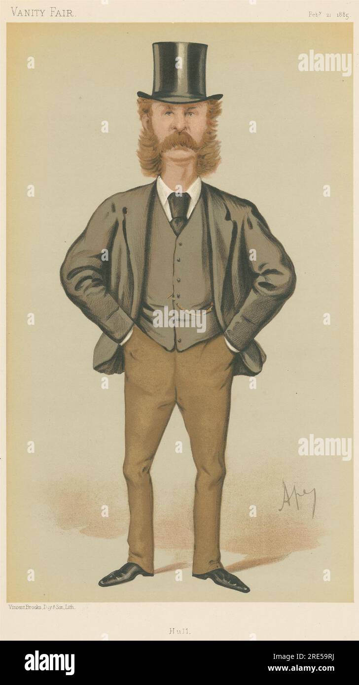 Vanity Fair: Shipping Officials; 'Hull', Mr. Charles Henry Wilson, 21 febbraio 1885 1885 di Carlo Pellegrini Foto Stock