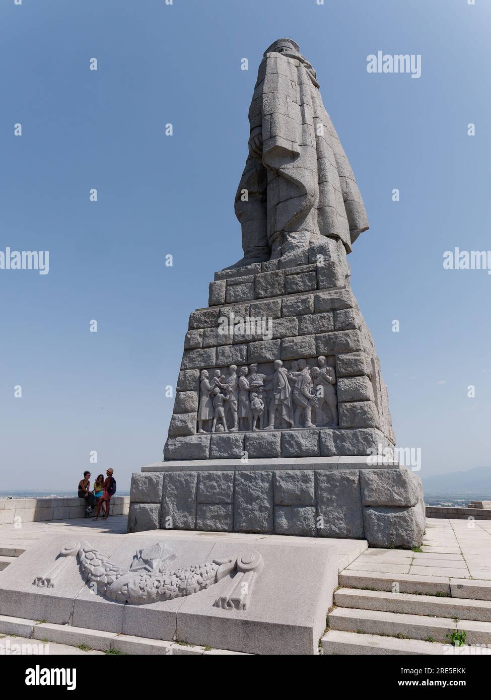 Alyosha Monument, noto anche come Monumento dell'Armata Rossa. Statua di un soldato russo/sovietico sulla collina Bunarjik a Plovdiv, Bulgaria. 25 luglio 2023 Foto Stock