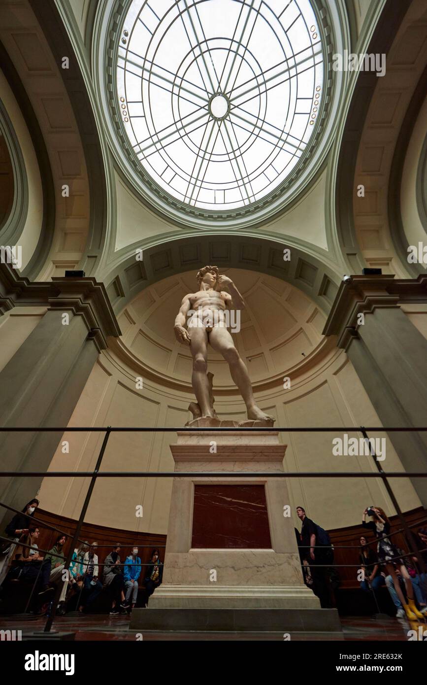 Alla mostra della Galleria dell'Accademia, Firenze Foto Stock