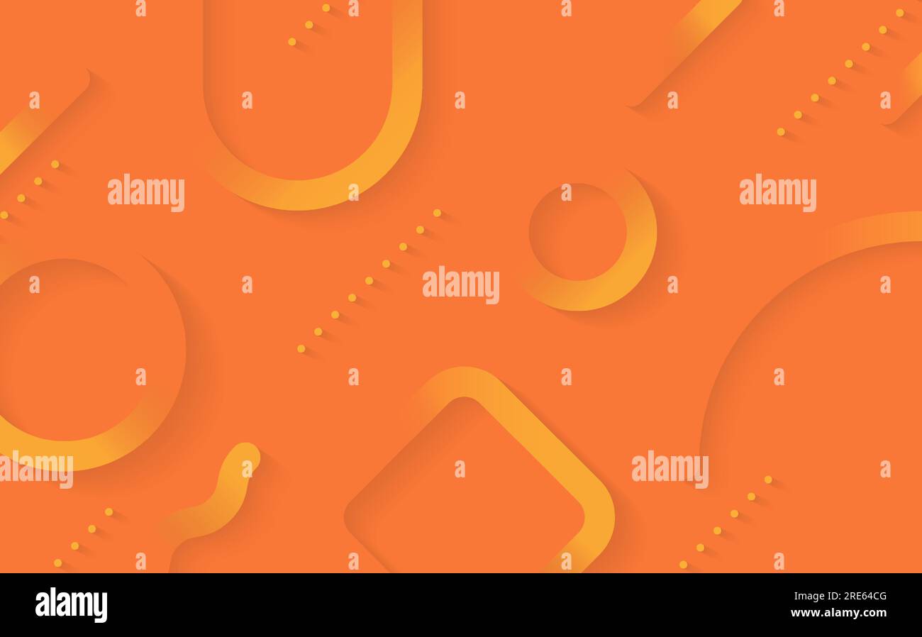 Disegno sfumato arancione e giallo astratto con grafica a motivi geometrici. Design semplice per la grafica dei modelli. Sovrapposizione per la progettazione dello sfondo. Illustrazione Vettoriale