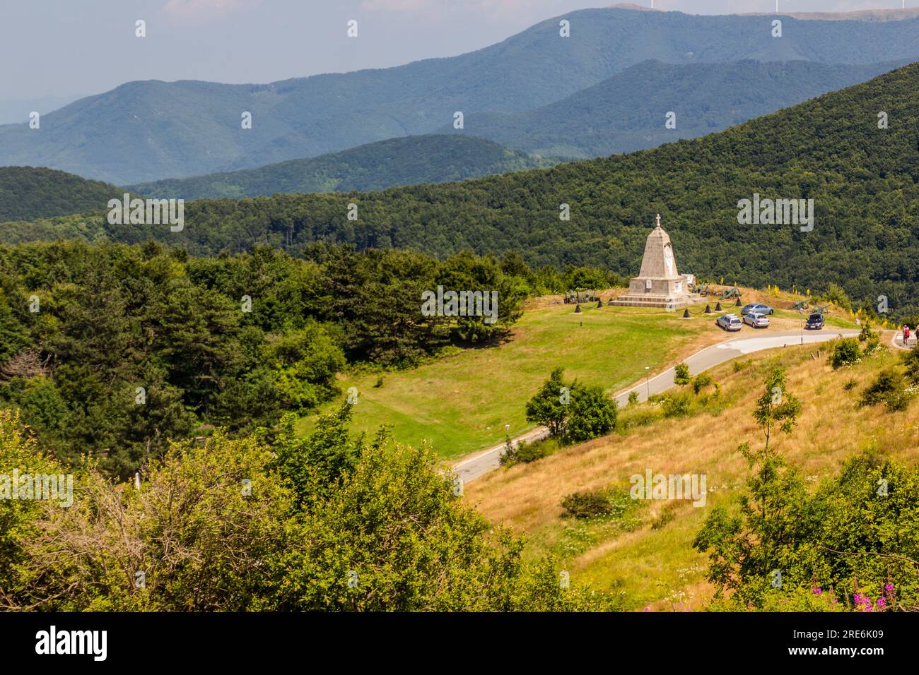 Monumento allo zar Liberatore sul picco Shipka, Bulgaria Foto Stock