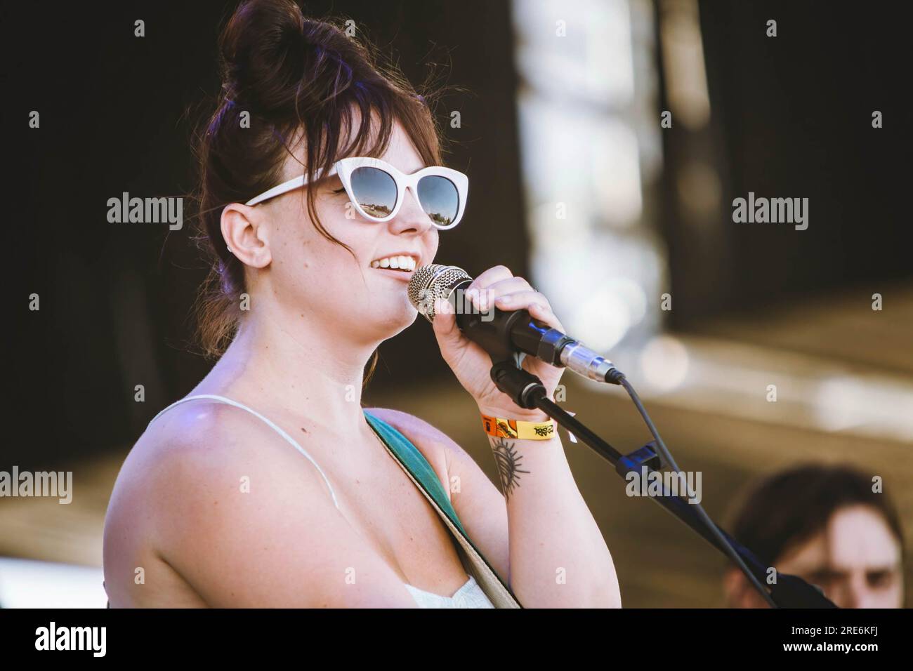 Madrid, Spagna. 7 luglio 2023. Angel Olsen si esibisce sul palco del Mad Cool festival di Madrid. (Foto di Valeria Magri/SOPA Images/Sipa USA) credito: SIPA USA/Alamy Live News Foto Stock