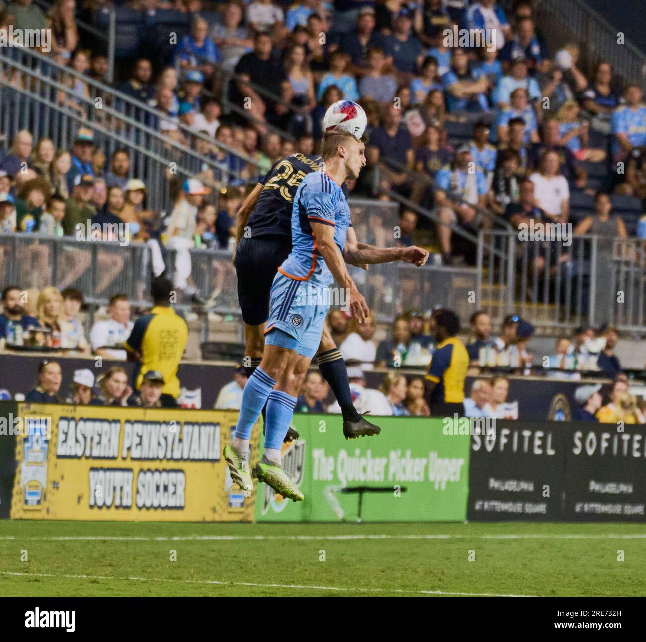 CHESTER, PA, USA - 15 LUGLIO 2023: Match MLS tra Philadelphia Union e NYCFC a Subaru Park. Foto Stock