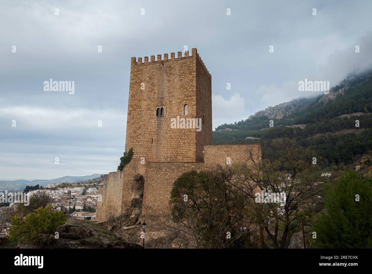 Castello di Yedra, nel comune di Cazorla, provincia di Jaen, Andalusia, Spagna. Le sue origini potrebbero essere musulmane, forse del periodo almohade Foto Stock