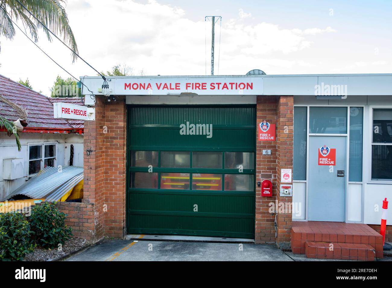 Stazione antincendio e di soccorso australiana a Mona vale, Sydney, NSW, Australia Foto Stock