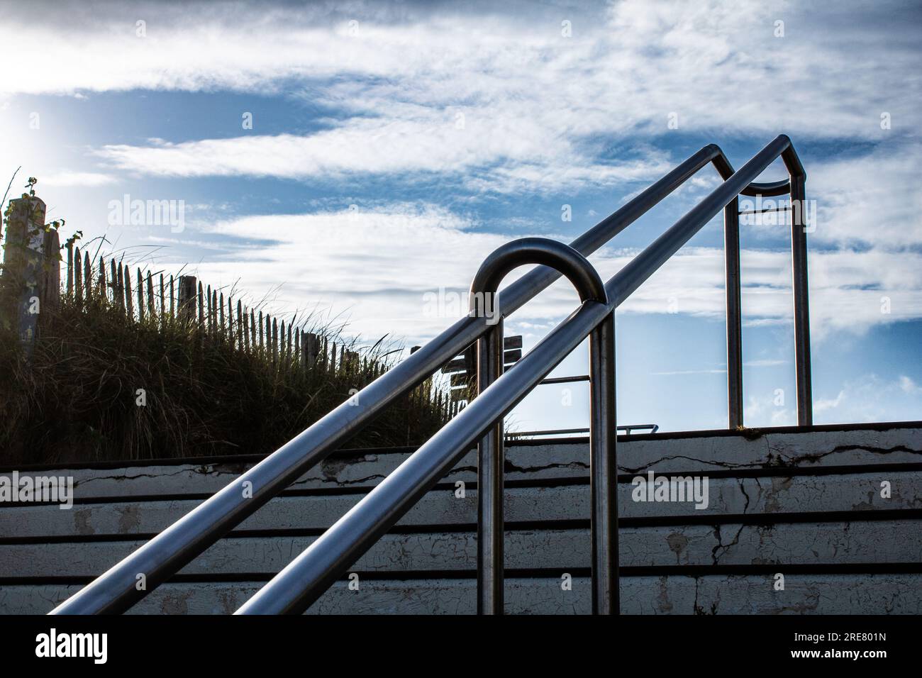scale sulla spiaggia, sangatte, pas de calais Foto Stock