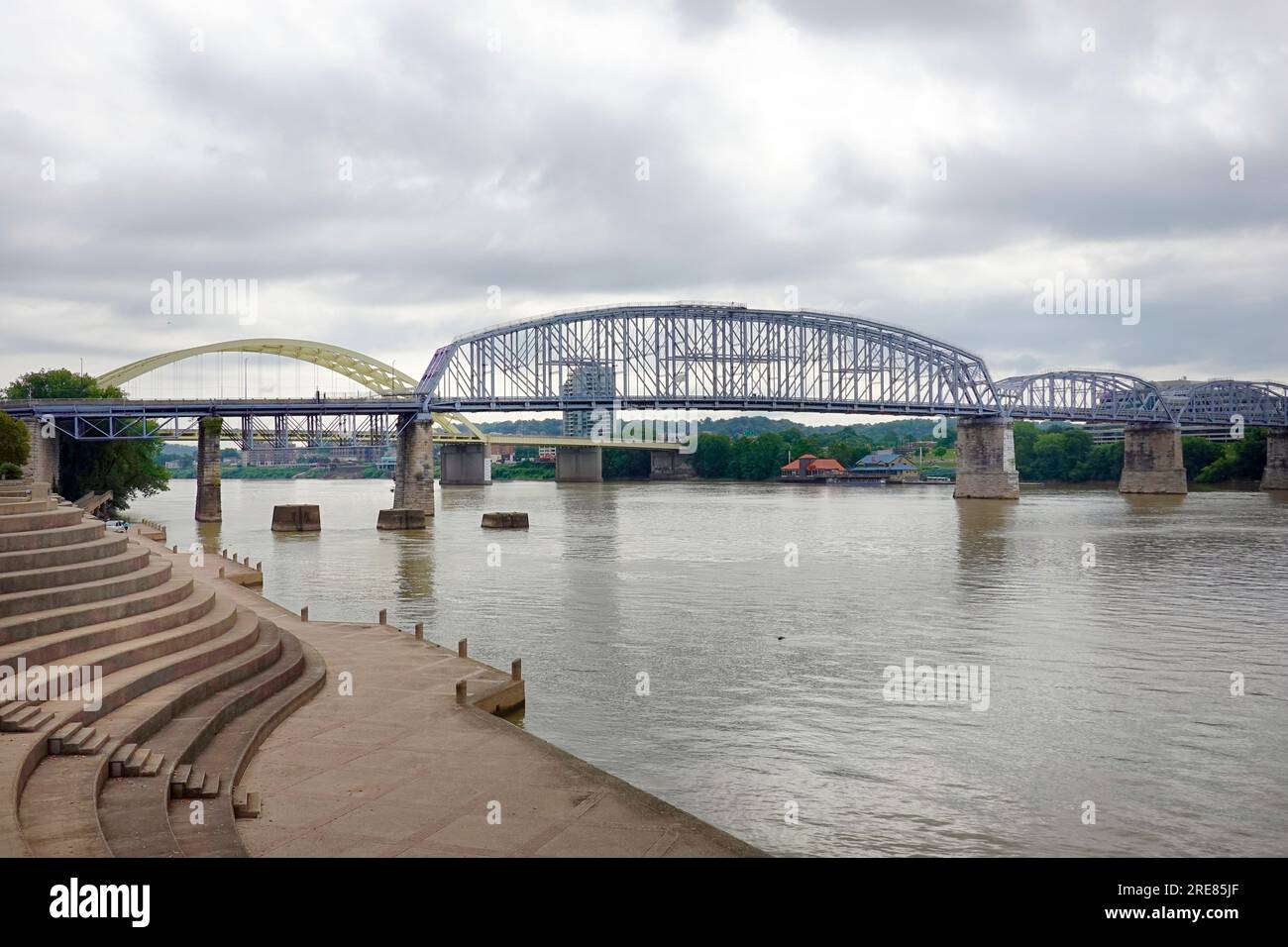 Il Purple People Bridge, Cincinnati, Ohio Foto Stock
