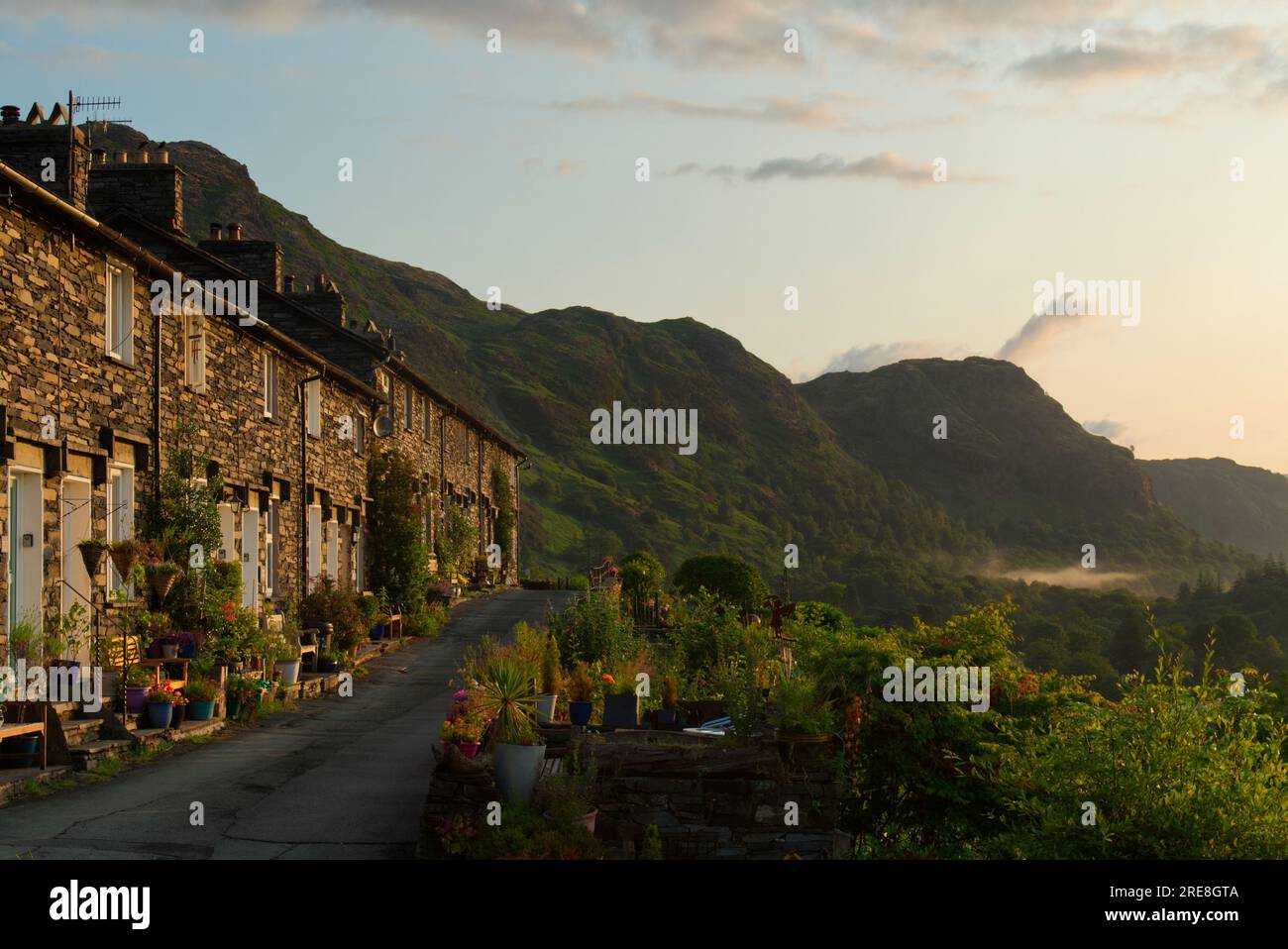 Paesaggi pittoreschi di Coniston, Cumbria Foto Stock