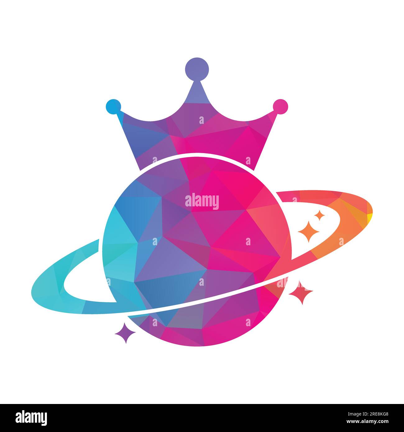 Logo King Planet Vector. Illustrazione Vettoriale