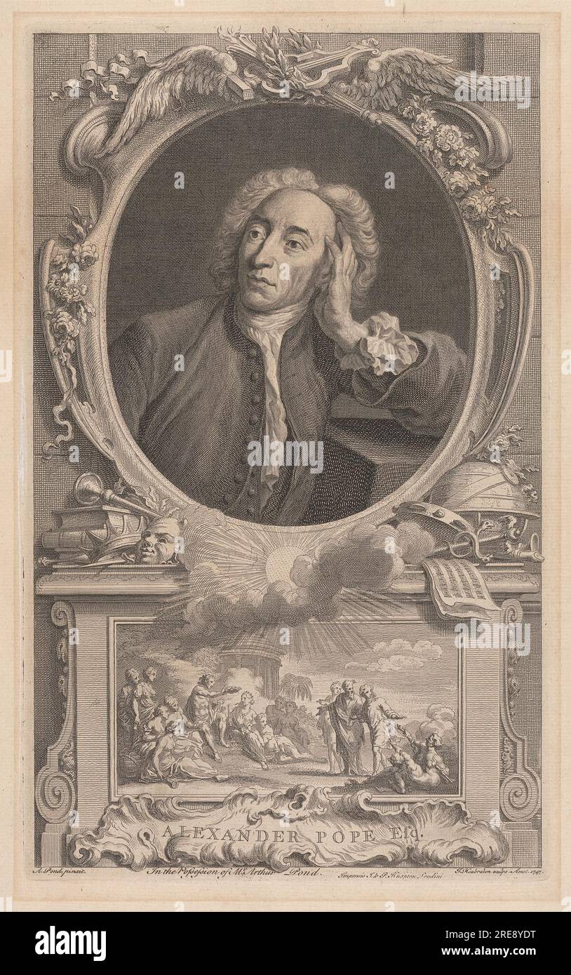 Alexander Pope Esqr. 1747 di Jacobus Houbraken Foto Stock