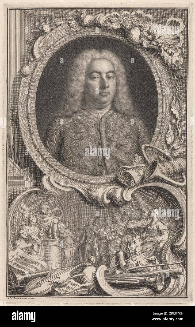 Handel circa 1737 di Jacobus Houbraken Foto Stock