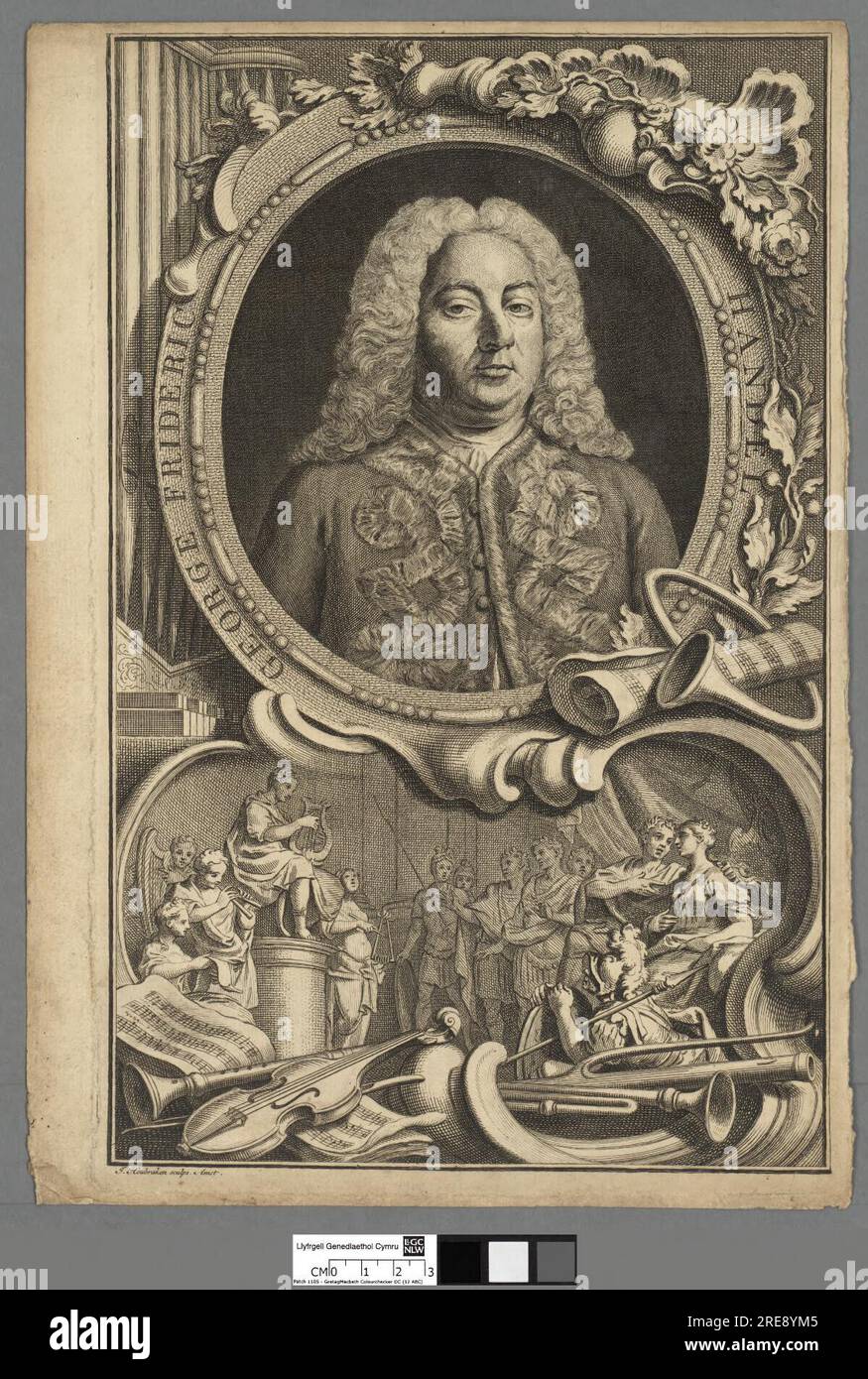 George Frideric Handel 1738 di Jacobus Houbraken Foto Stock