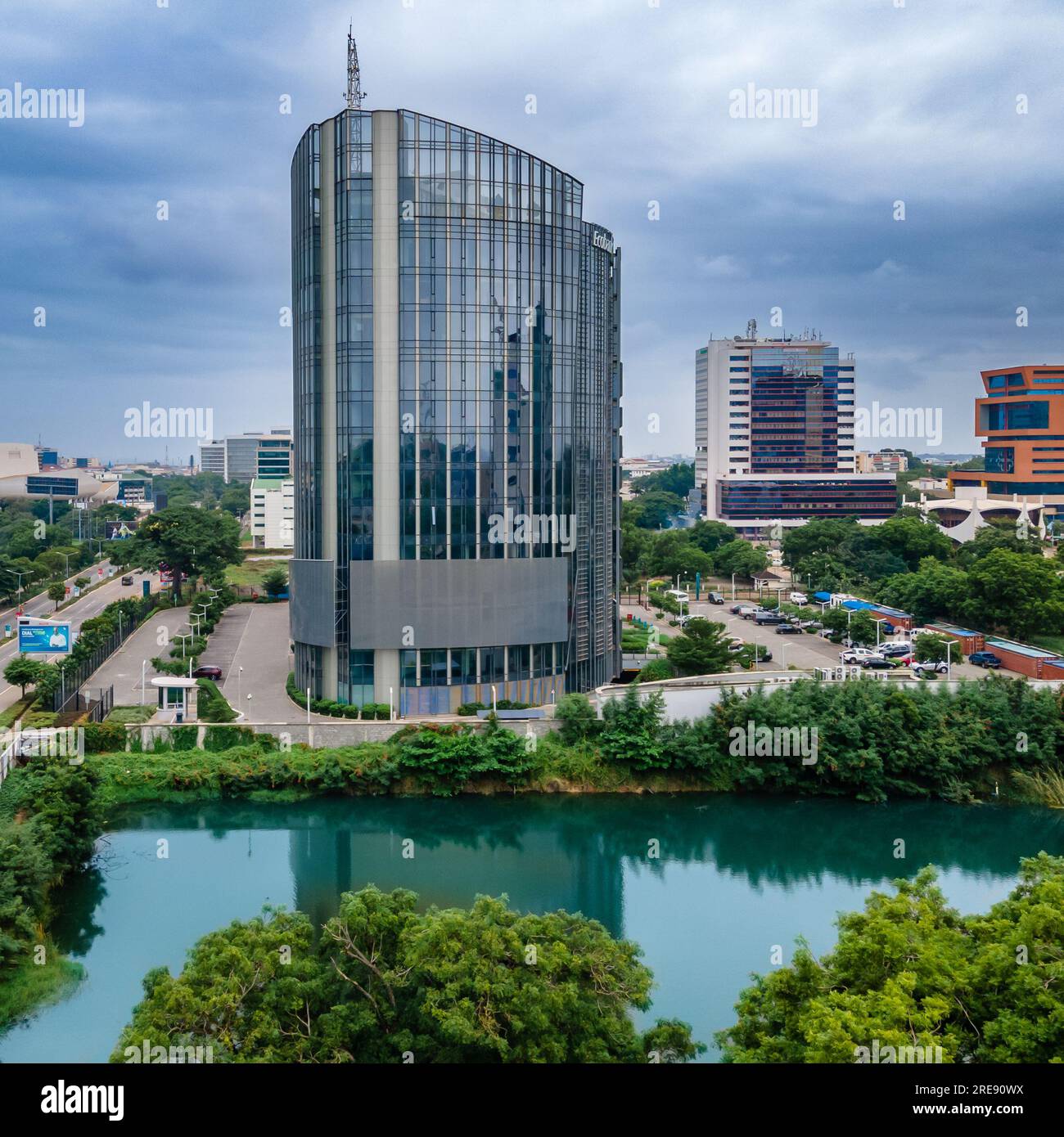 Edificio alto verticale Foto Stock