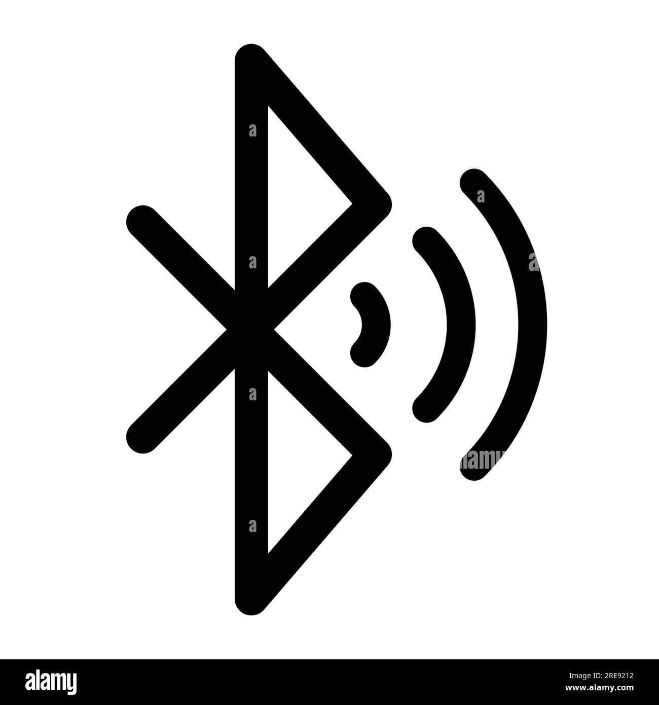 Segnale di connessione Bluetooth. rete mobile, simbolo di trasferimento dati. illustrazione vettoriale Illustrazione Vettoriale