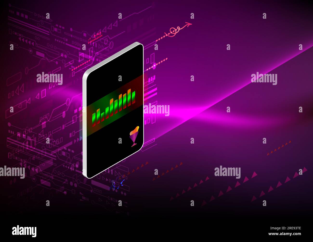 Sfondi astratti telefono cellulare riproduzione musica comunicazione digitale online networking grafica sfondo illustrazione vettoriale Illustrazione Vettoriale