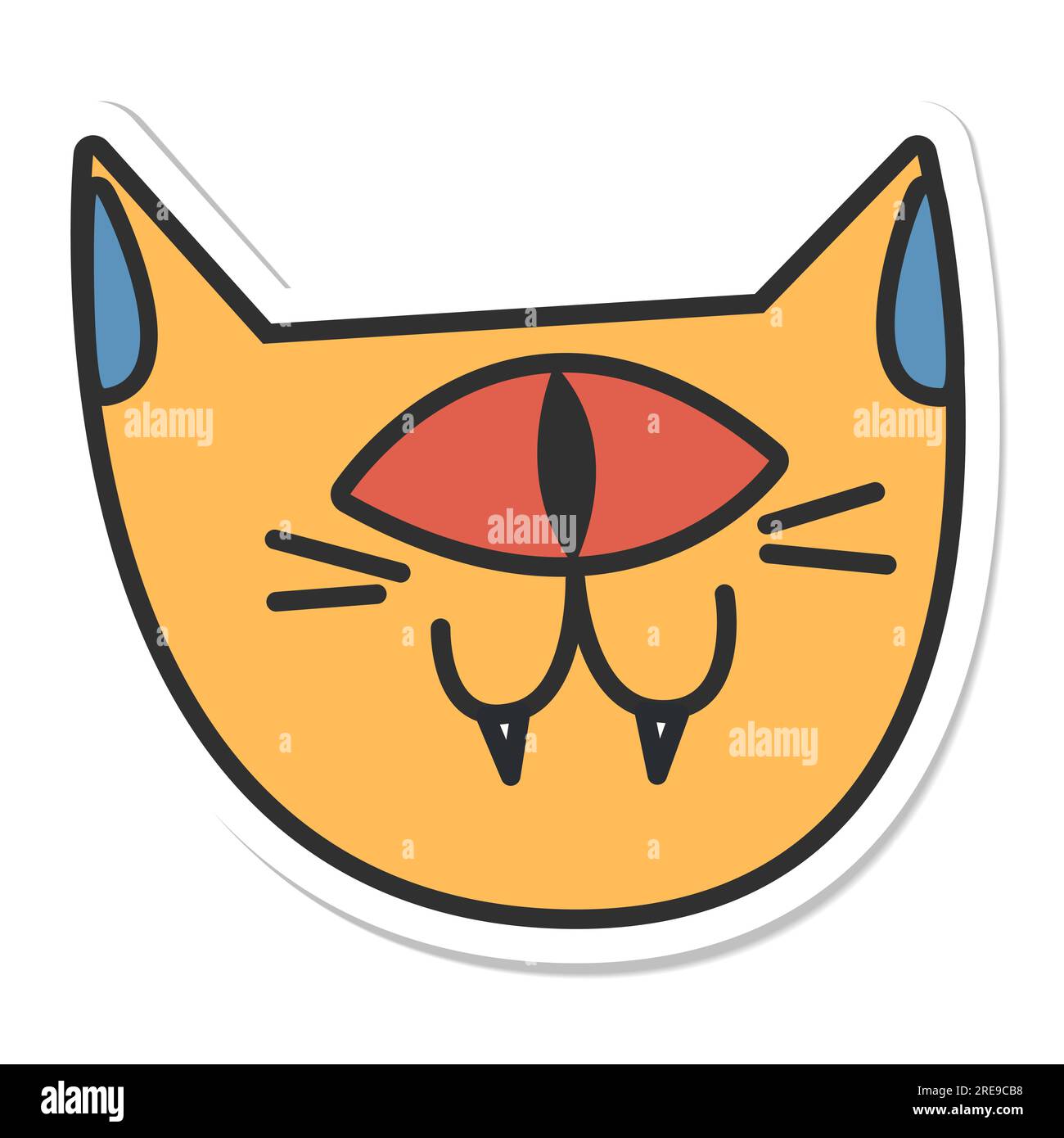 Adesivo tranquillo vintage con stampa ruvida anni anni '70 Illustrazione Vettoriale