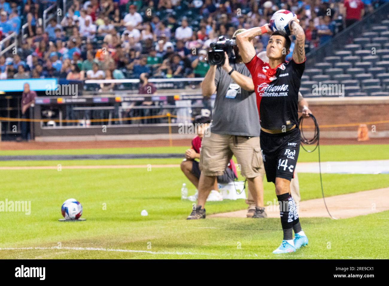 New York, USA. 24 luglio 2023. Luis Reyes di Atlas durante la partita di calcio della League Cup tra New York City e Atlas al Citi Field Stadium di New York, USA (Joe Swift/SPP) credito: SPP Sport Press Photo. /Alamy Live News Foto Stock