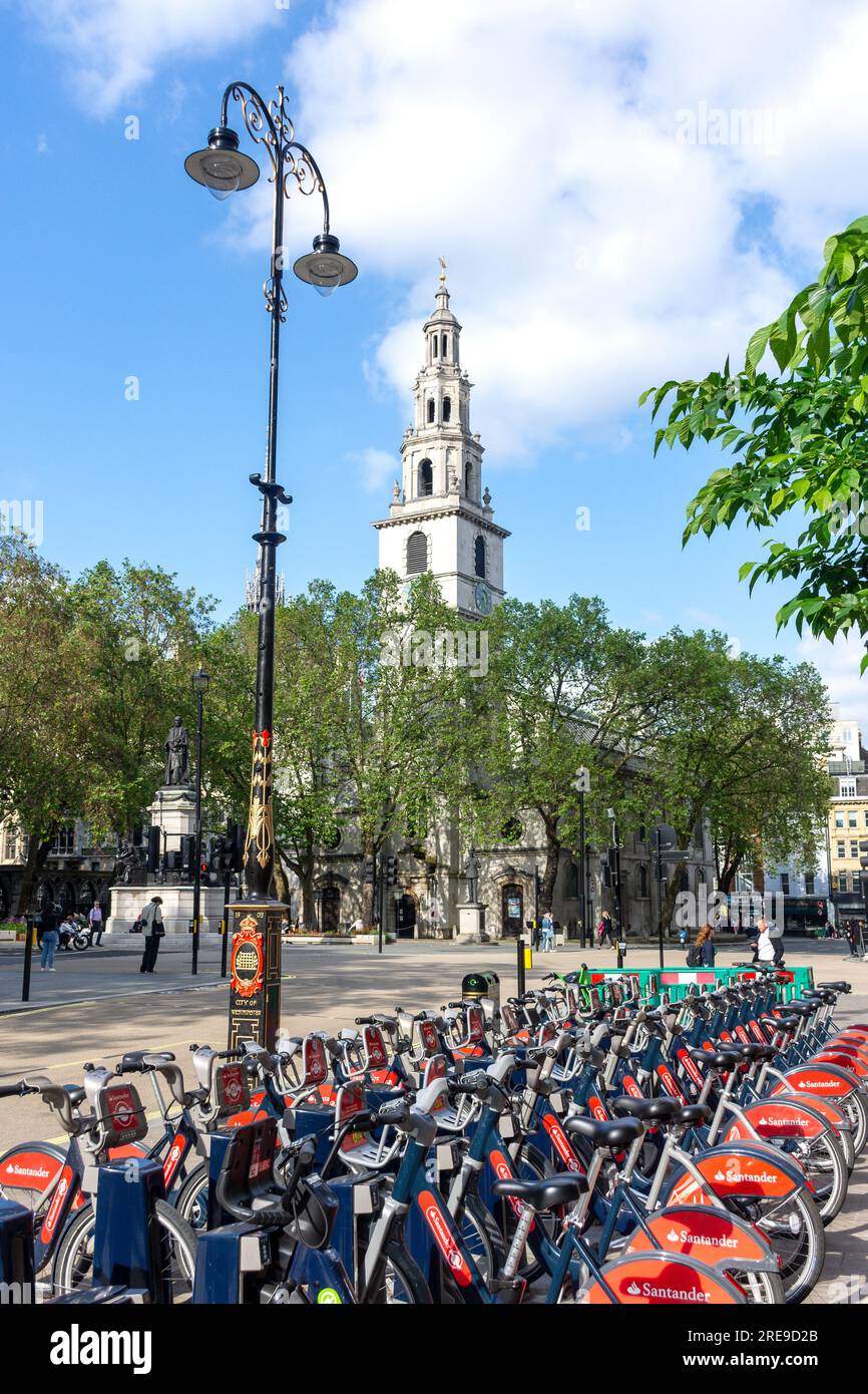 St Clement Danes Church from the Strand, City of Westminster, Greater London, England, United Kingdom Foto Stock