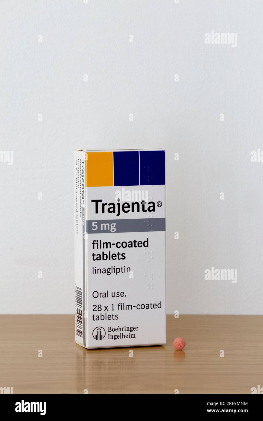 Linagliptin usato per il trattamento del diabete di tipo 2. Foto Stock