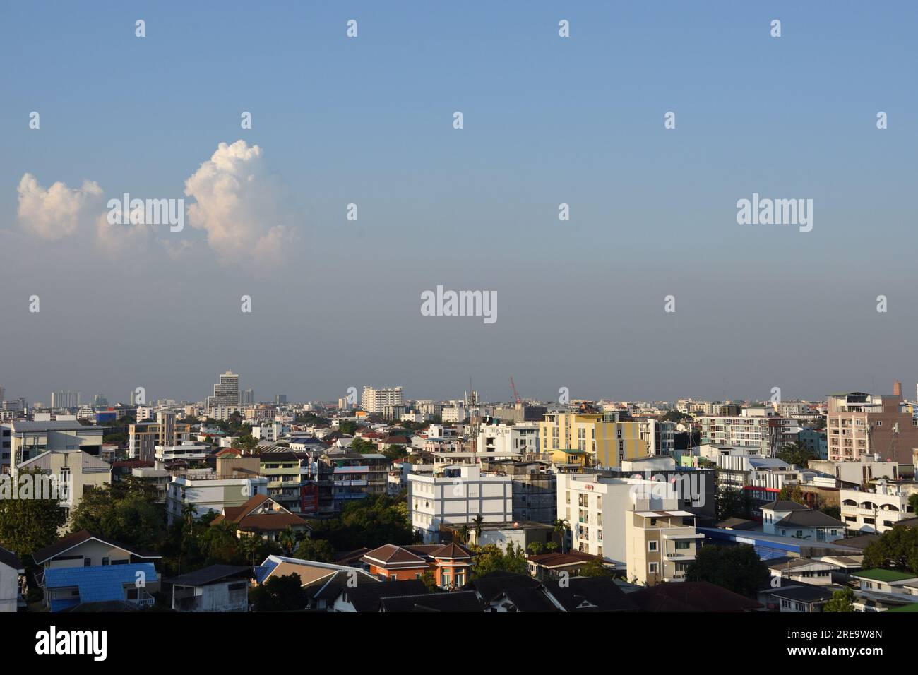 Cattivo inquinamento atmosferico nella città di Bangkok, Thailandia Foto Stock