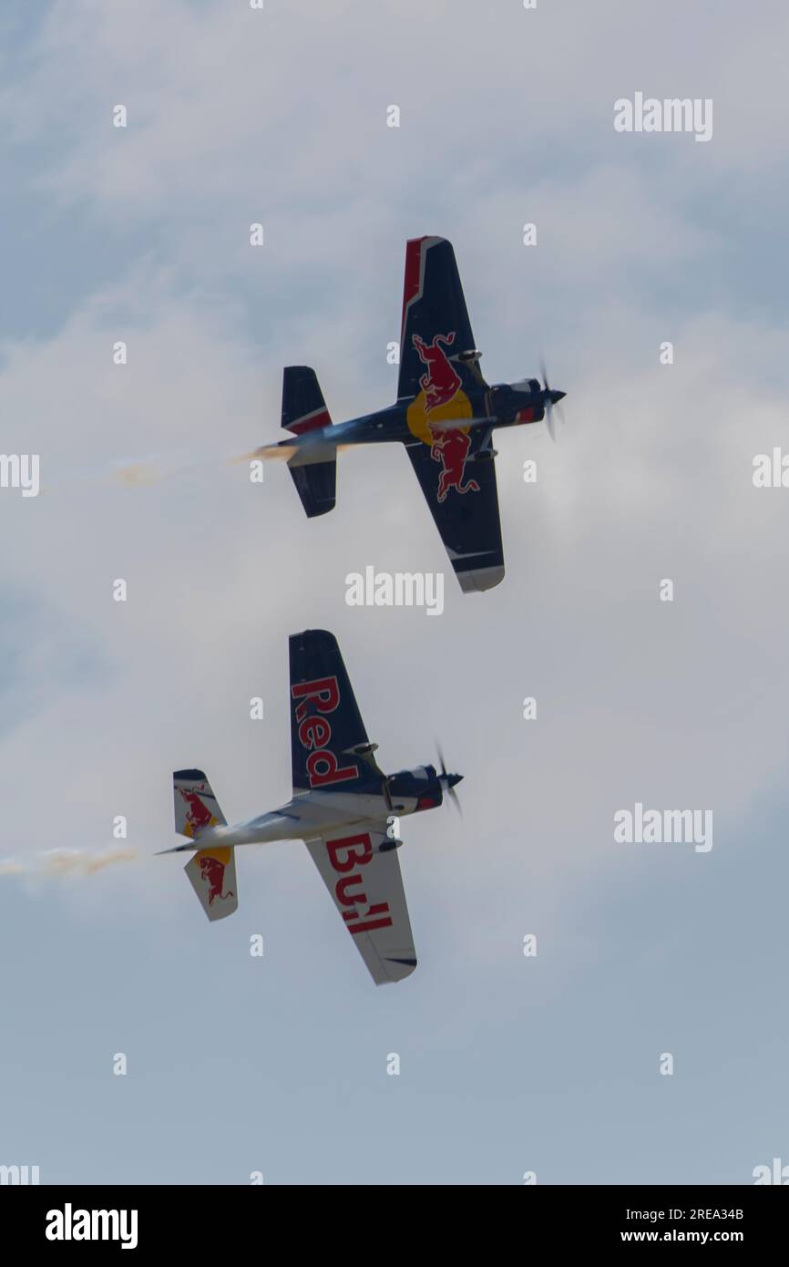 Flying Bulls al Pardubice Air Show 2023 a Pardubice, Repubblica Ceca Foto Stock