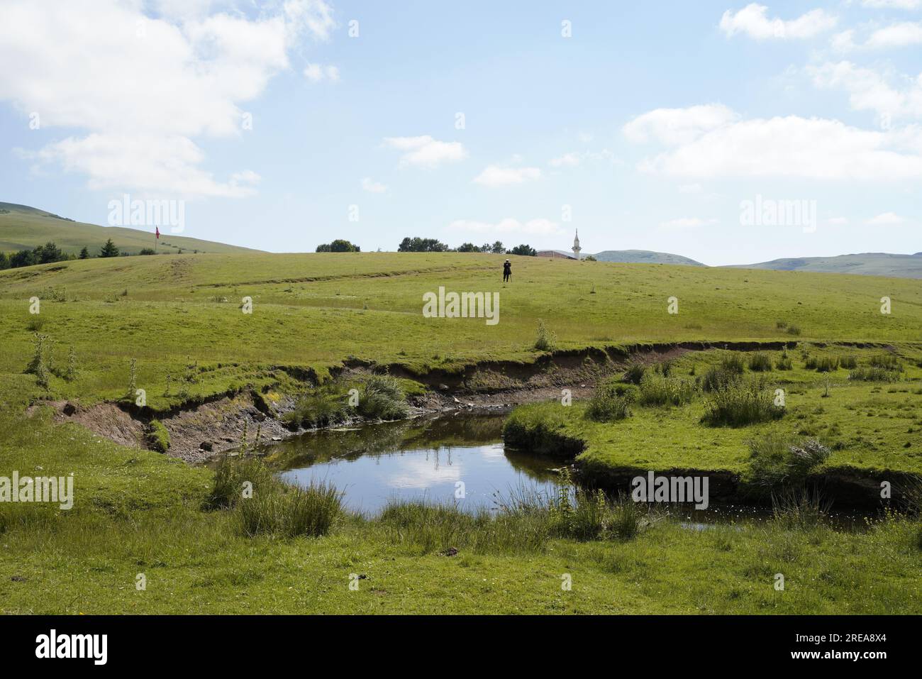 splendido paesaggio naturale, pianura e pianura, sfondo Foto Stock