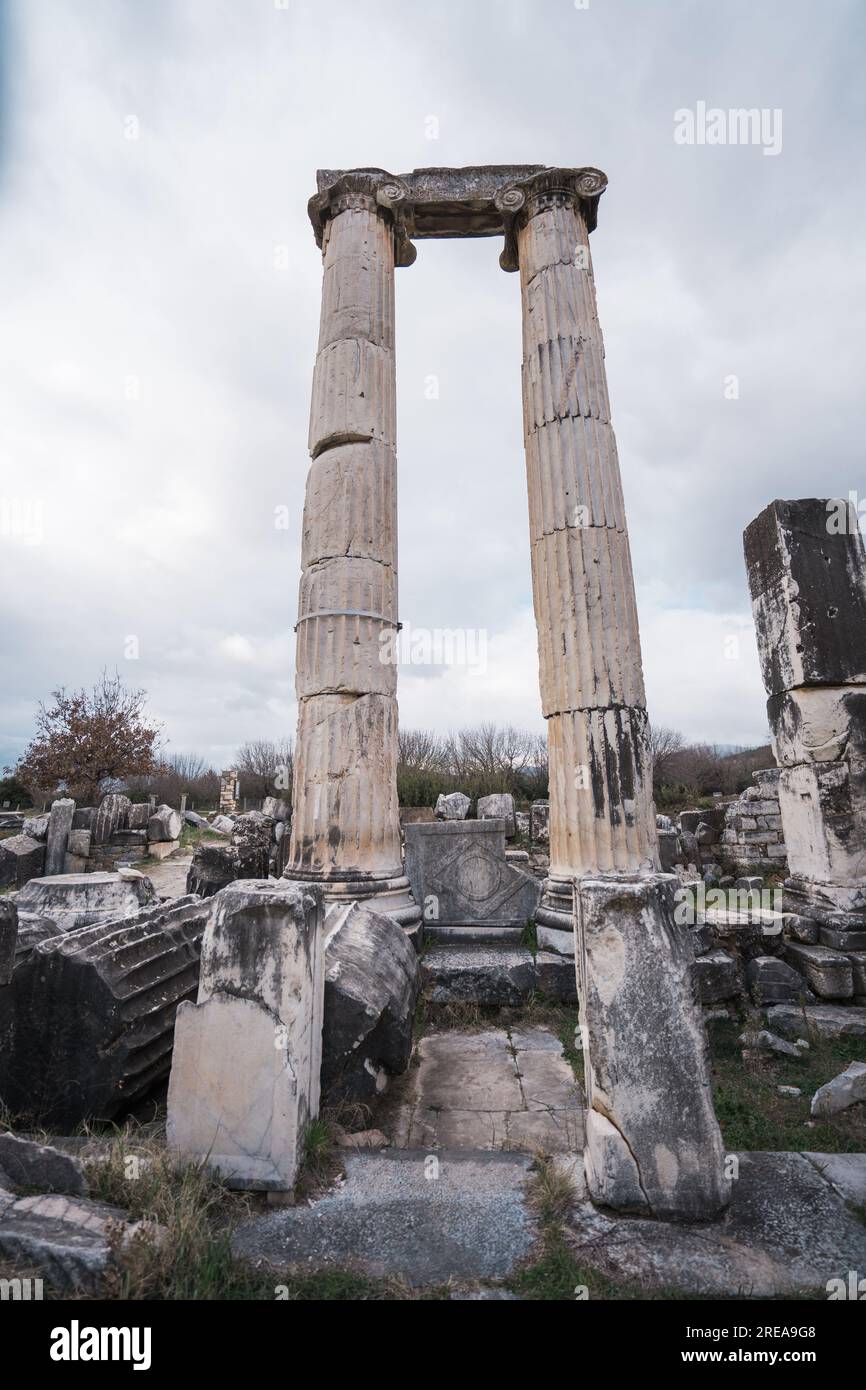 Il nome comune di molte antiche città dedicate alla dea Afrodite. La più famosa delle città chiamate Afrodisia. Karacasu - Aydın, TURCHIA Foto Stock