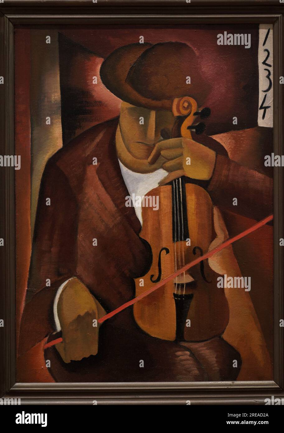 Janis Liepins (1894-1964). Pittore lettone. Violinista, 1920. Olio su tela, 79,5 x 57 cm. Museo nazionale lettone d'arte riga. Lettonia. Autore: Janis Liepins (1894-1964). Artista lettone. Foto Stock