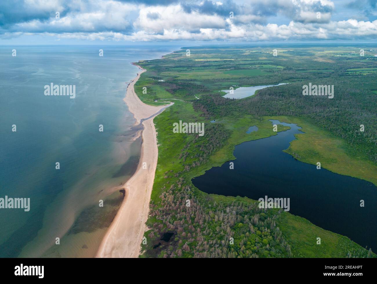 Greenwich, Prince Edward Island National Park, vista aerea Foto Stock