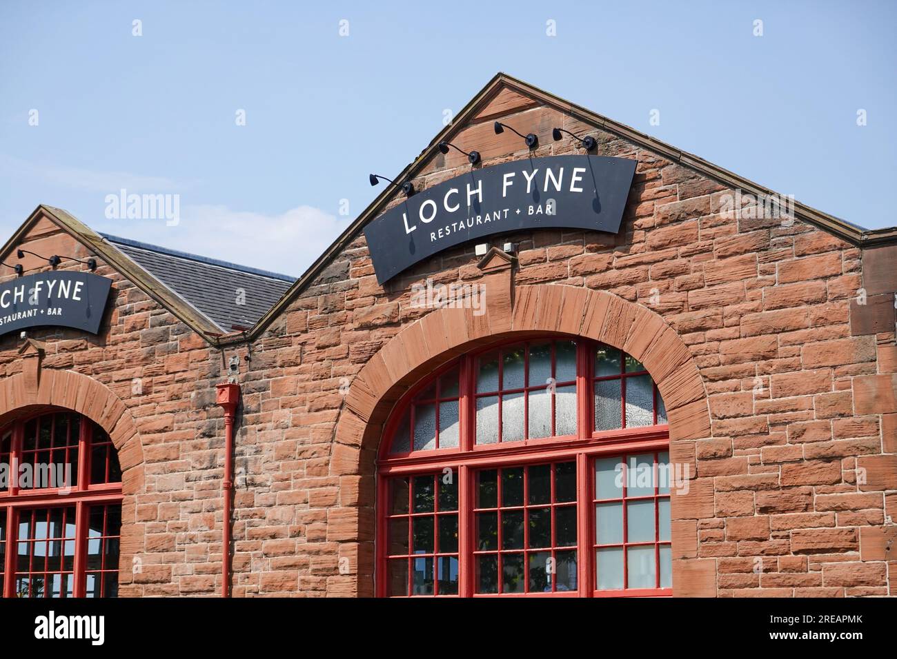 Esterno del Loch Fyne Restaurant and Bar, Newhaven, Edimburgo, Scozia, Regno Unito. Foto Stock