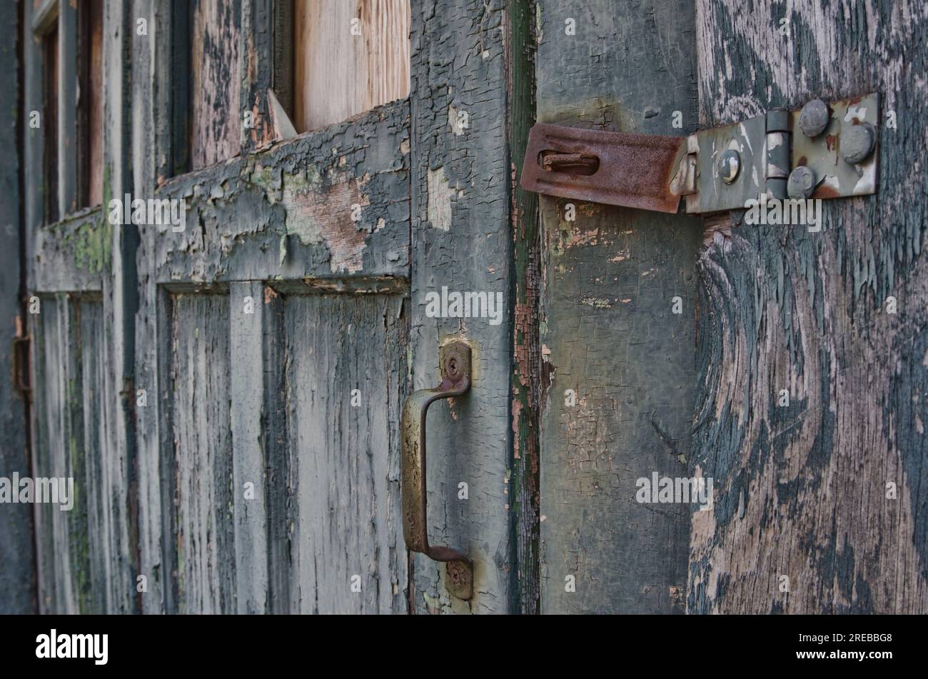 Porte rustiche dei fienili in America rurale Foto Stock