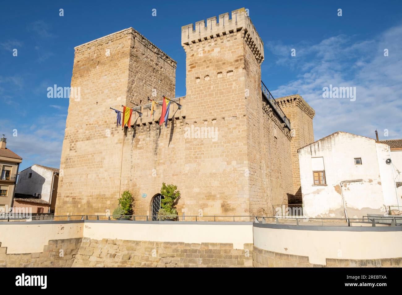 castillo de Aguas Mansas, construido durante los siglos XIII y XIV, Agoncillo, la Rioja , Spagna, Europa Foto Stock