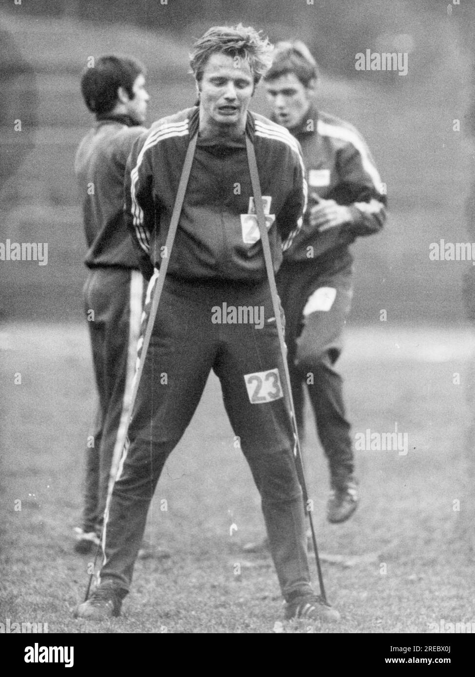 Varga, Zoltan, 1.1.1945 - 9,4.2010, calciatore ungherese, centrocampista dell'Hertha BSC, allenamento, DIRITTO AGGIUNTIVO-CLEARANCE-INFO-NOT-AVAILABLE Foto Stock