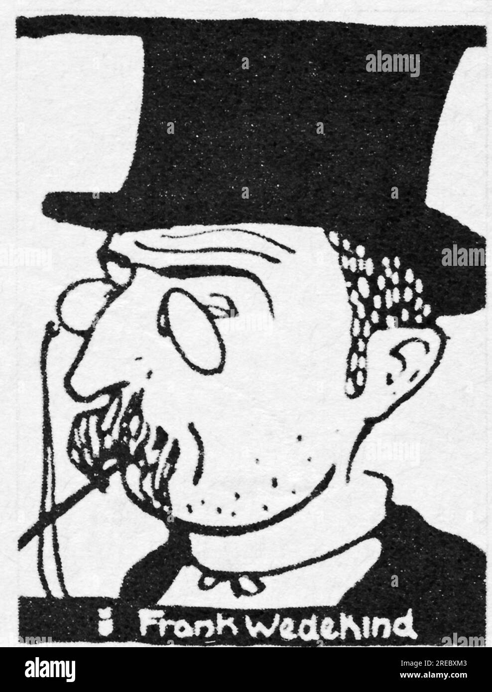 Wedekind, Frank, 24.7.1864 - 9,3.1918, scrittore tedesco, disegno di Bruno Paul, 1900, IL COPYRIGHT DELL'ARTISTA NON DEVE ESSERE CANCELLATO Foto Stock