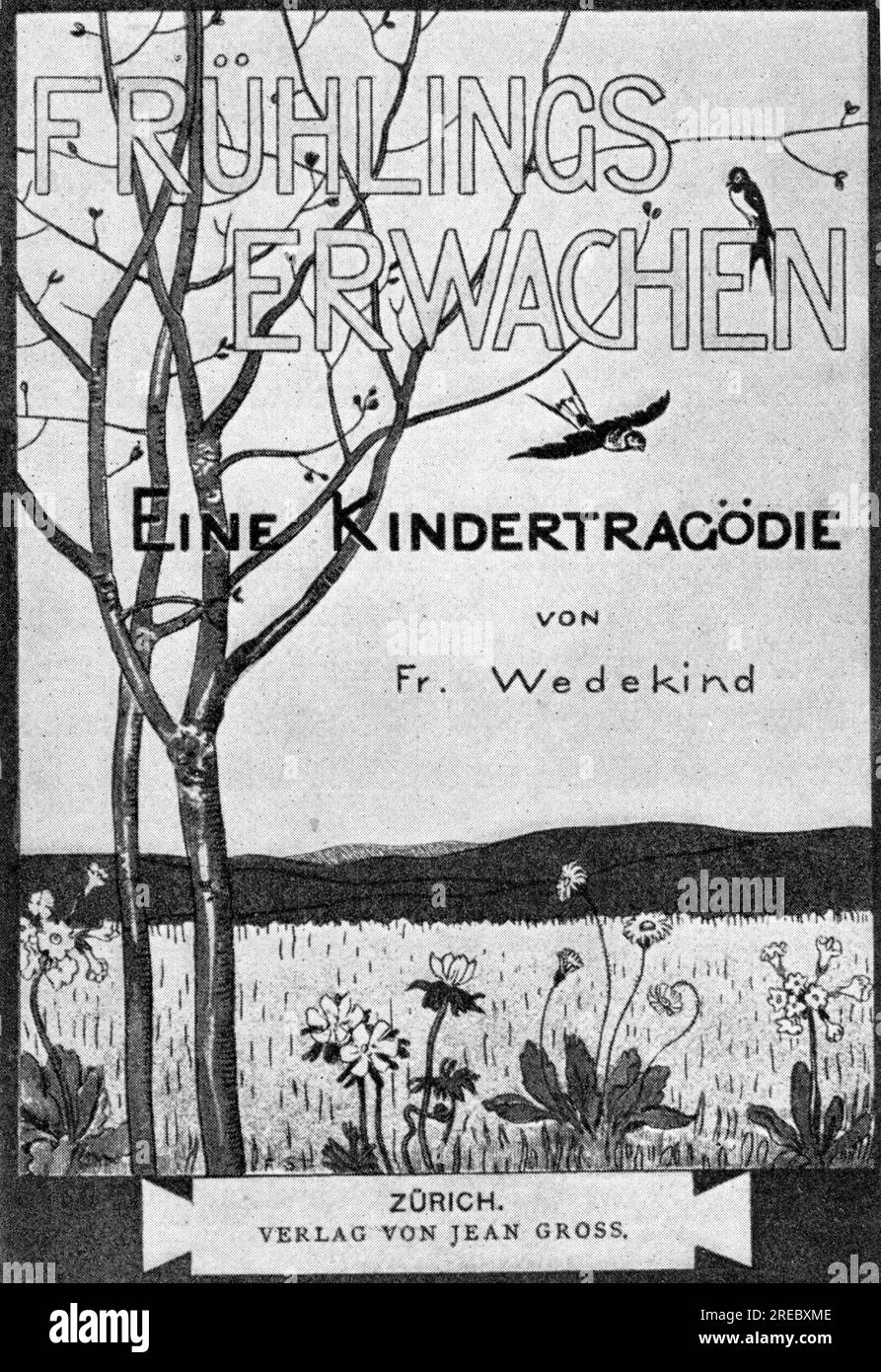 Wedekind, Frank, 24.7.1864 - 9,3.1918, scrittore tedesco, opere, Early Awekening, copertina, DIRITTI AGGIUNTIVI-CLEARANCE-INFO-NOT-AVAILABLE Foto Stock Wedekind, Frank, 24.7.1864 - 9,3.1918, scrittore tedesco, opere, Early Awekening, copertina, DIRITTI AGGIUNTIVI-CLEARANCE-INFO-NOT-AVAILABLE Foto Stock