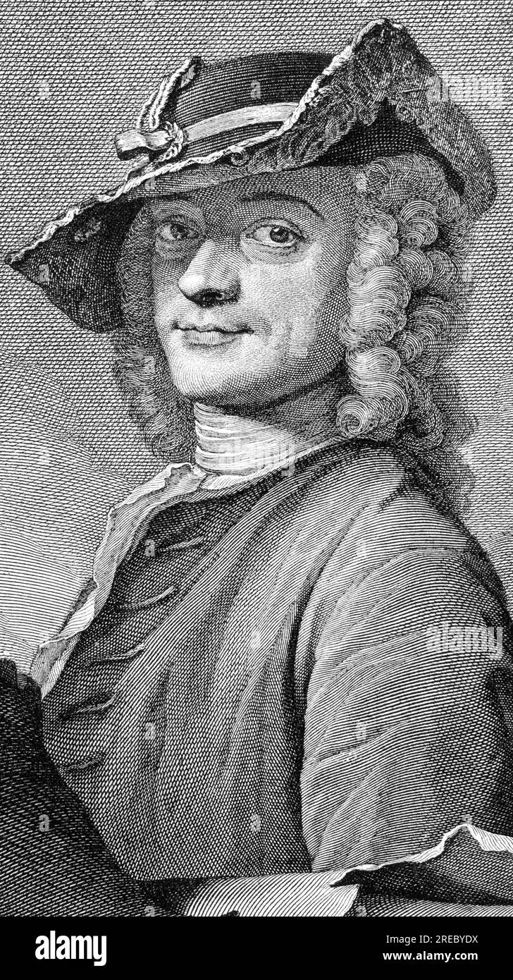 Quentin de la tour, Maurice, 5.9.1704 - 17.2,1788, pittore francese, il COPYRIGHT DELL'ARTISTA NON DEVE ESSERE CANCELLATO Foto Stock