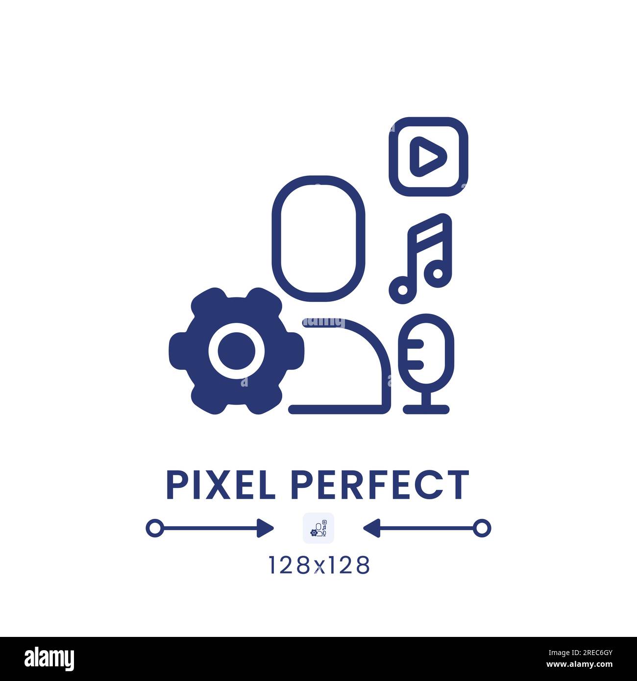 Icona del desktop nera piena del contenuto generato dall'utente Illustrazione Vettoriale