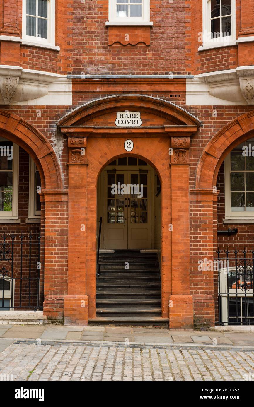 Hare Court, Inns of Court, Londra, Regno Unito Foto Stock