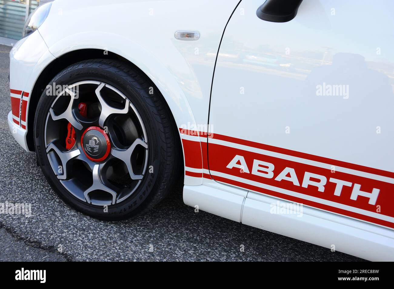 Punto Competizione Bianco Rosso Stickers - Abarth - Sticker