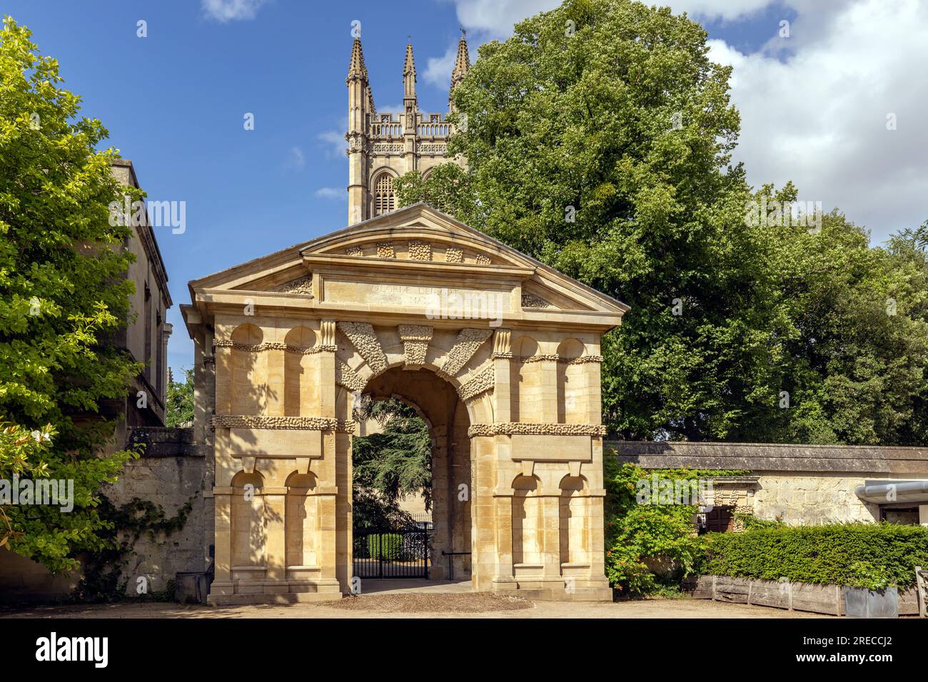 The Danby Gateway, Oxford Botanic Garden, Oxfordshire, Inghilterra Foto Stock