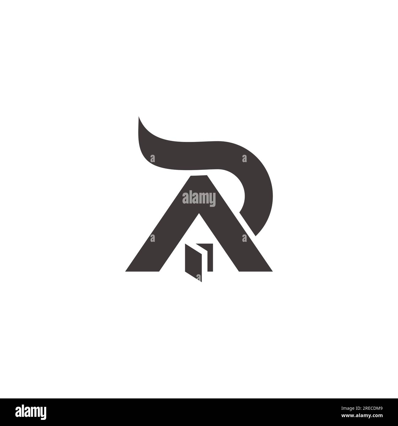 lettera r vettore logo finestrino tetto iniziale Illustrazione Vettoriale