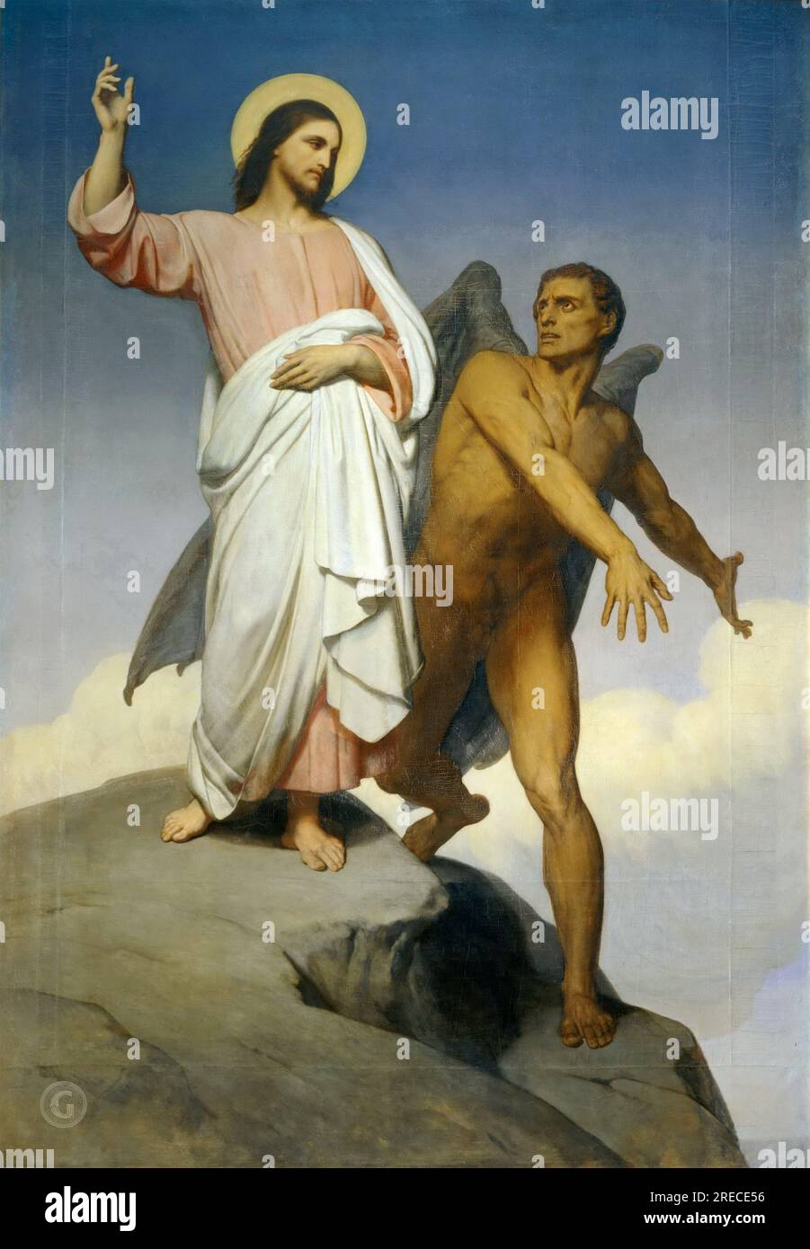 Ary Scheffer (1795-1858) - Cristo tentato dal diavolo 1852 Foto Stock