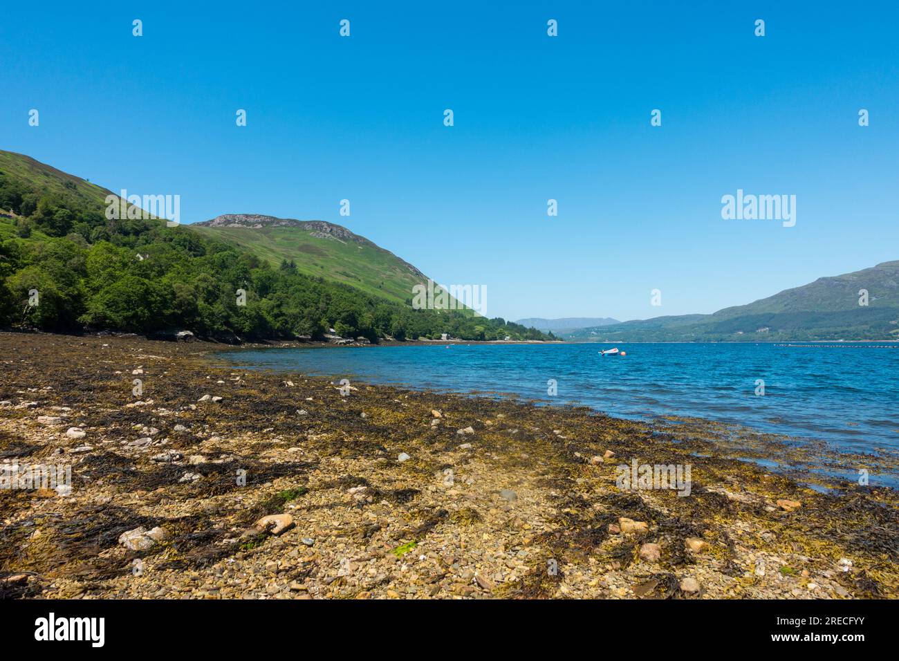 Loch Broom at Letters, Highland, Scozia, Regno Unito. Foto Stock