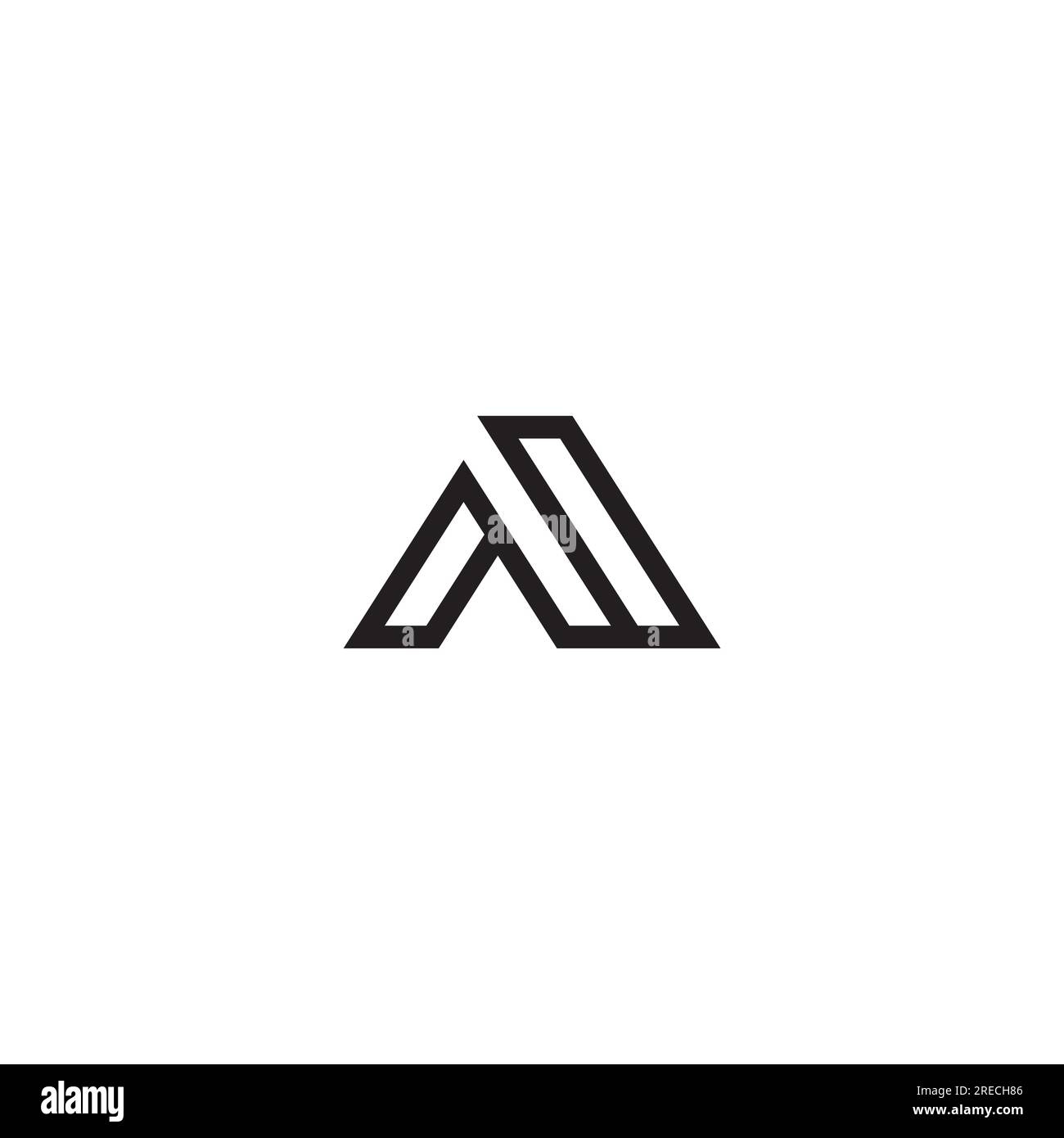 Logo Letter A. Design iniziale del logo di Una linea Illustrazione Vettoriale