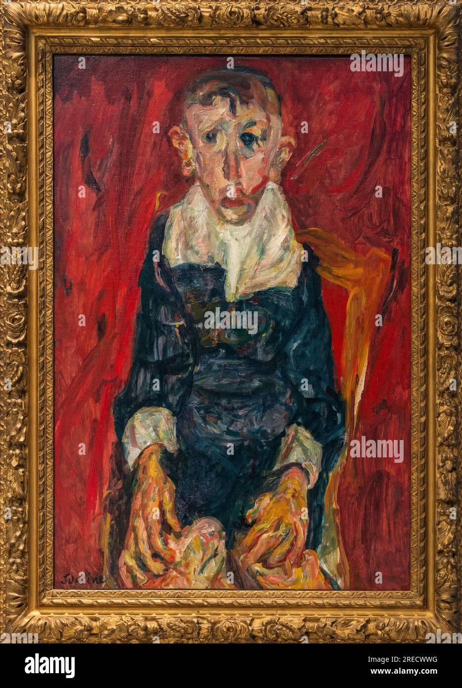 L'Idiot - Peinture de Chaim Soutine (1893-1943), 1924 Avignone, musee Calvet Foto Stock