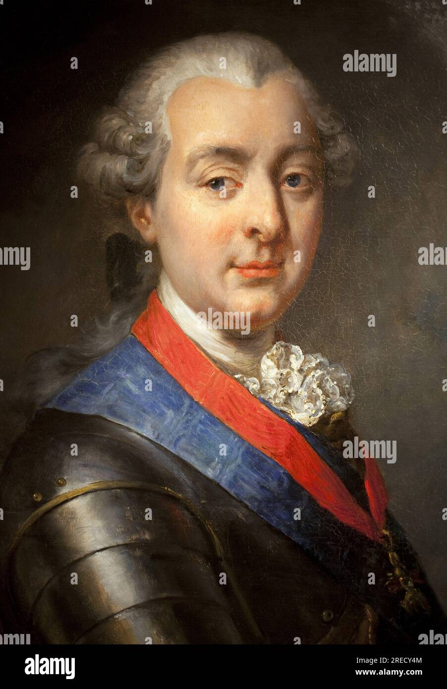 Portrait de Louis Jean Marie de Bourbon, duc de Penthievre (1725-1793), Grand amiral et mecene. Peinture de Jean Pierre Franque (1774-1860), huile sur toile, 1839. musee de Port Louis. Foto Stock
