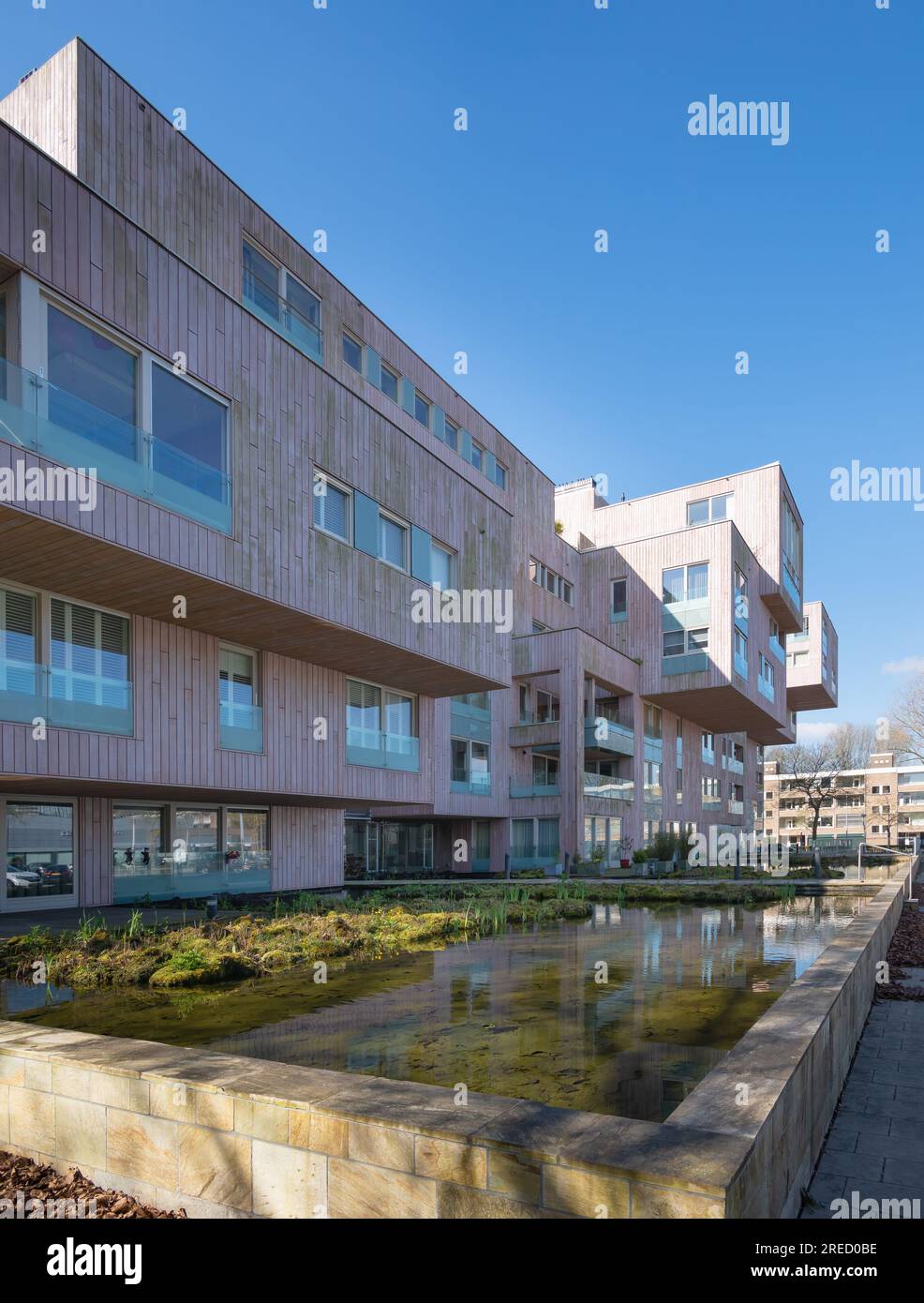 Amsterdam, Paesi Bassi - Crystal Court Housing di Tangram Architekten Foto Stock