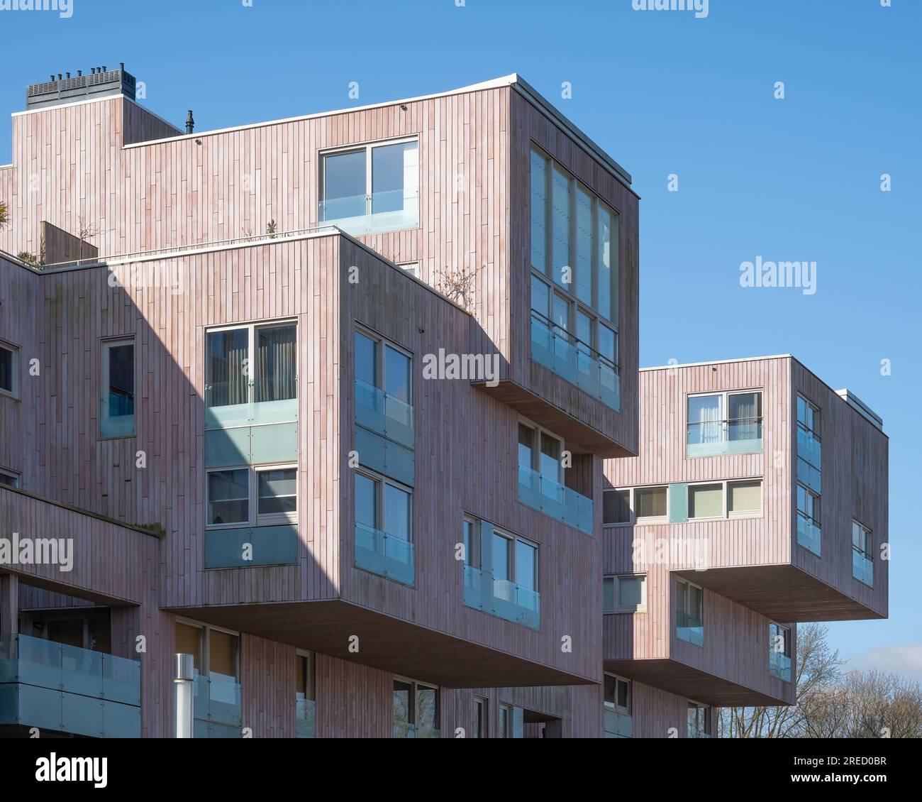 Amsterdam, Paesi Bassi - Crystal Court Housing di Tangram Architekten Foto Stock