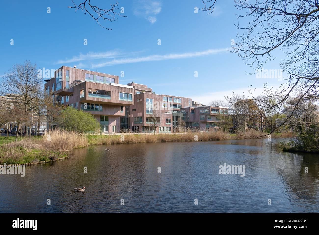 Amsterdam, Paesi Bassi - Crystal Court Housing di Tangram Architekten Foto Stock
